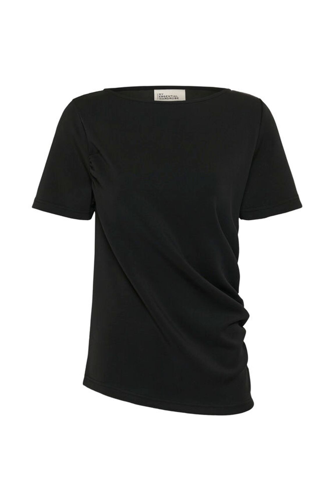 MWHelle Asymmetric Tee - Black My Essential Wardrobe