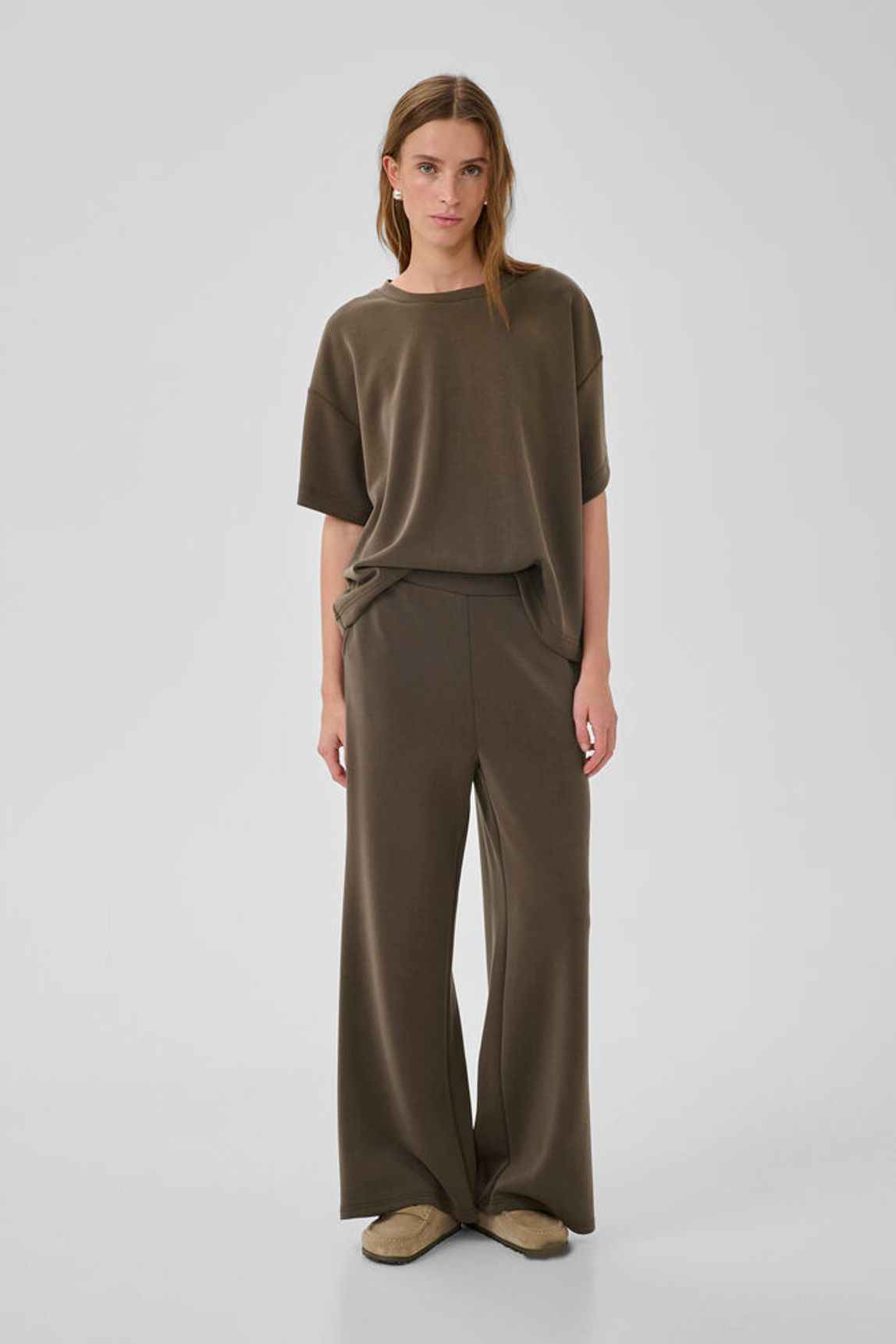 MWHelle Wide Pant - Major Brown My Essential Wardrobe