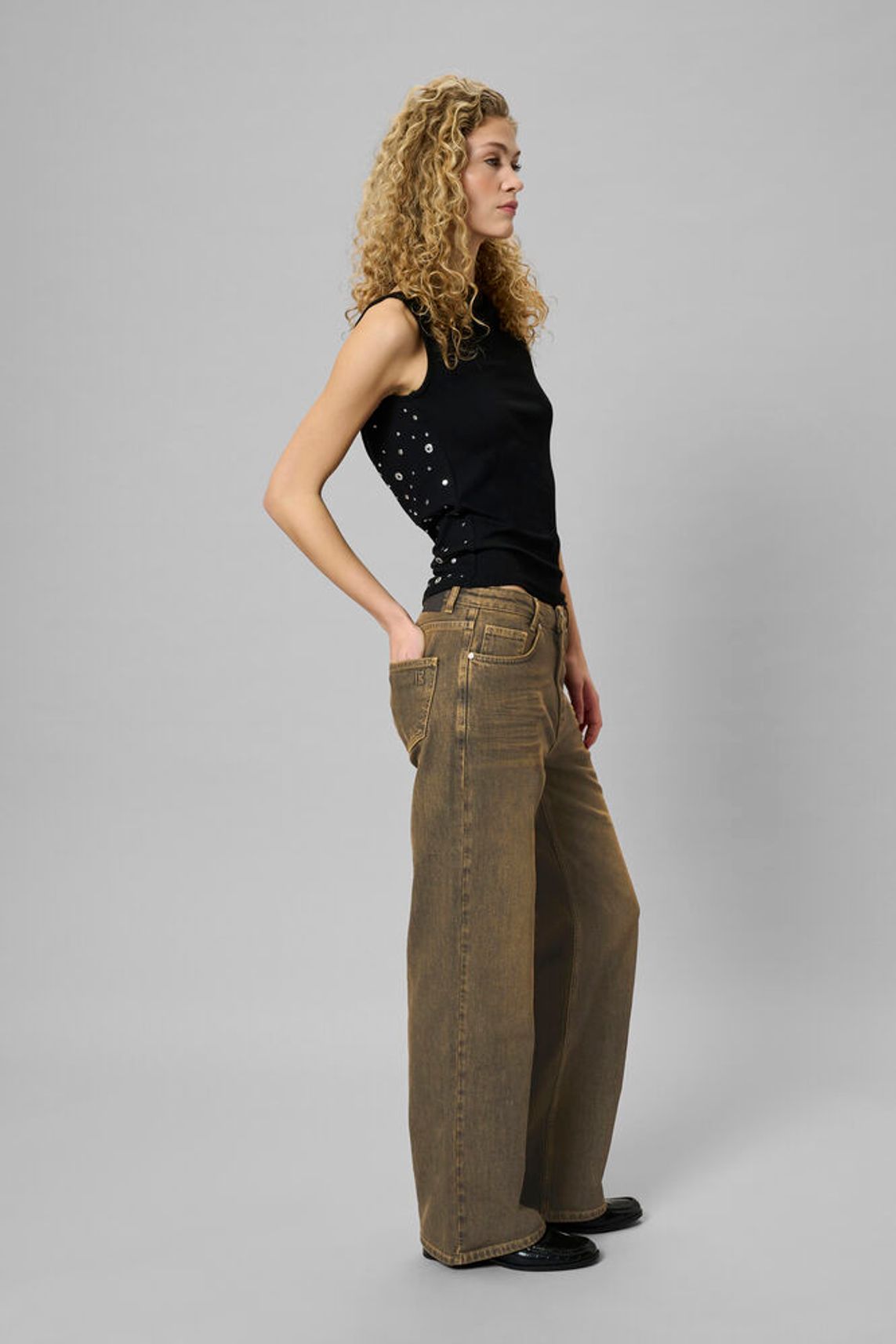 MWLouis 139 High Wide - Amber Retro Wash - Brown My Essential Wardrobe