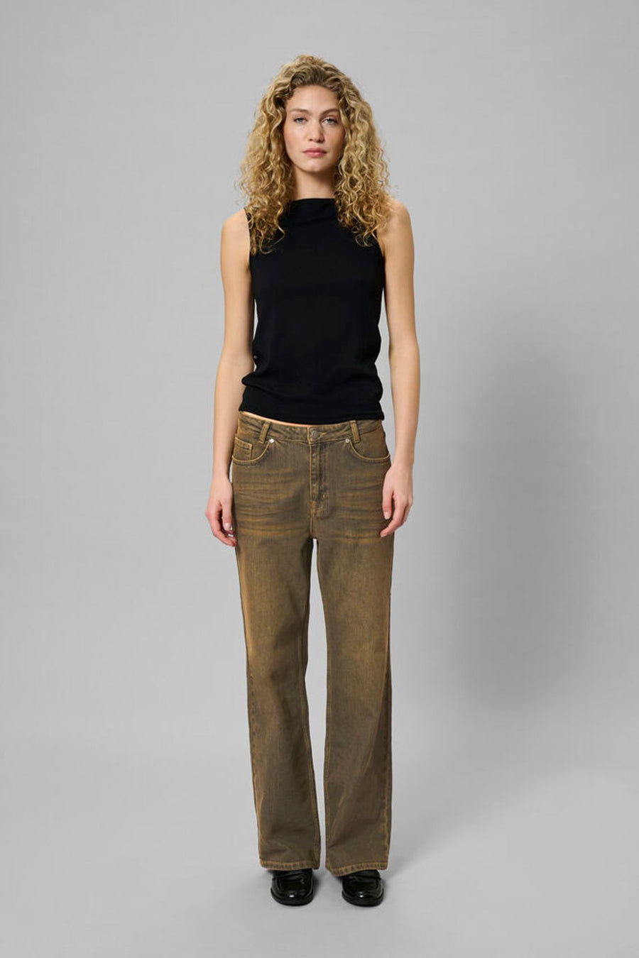 MWLouis 139 High Wide - Amber Retro Wash - Brown My Essential Wardrobe