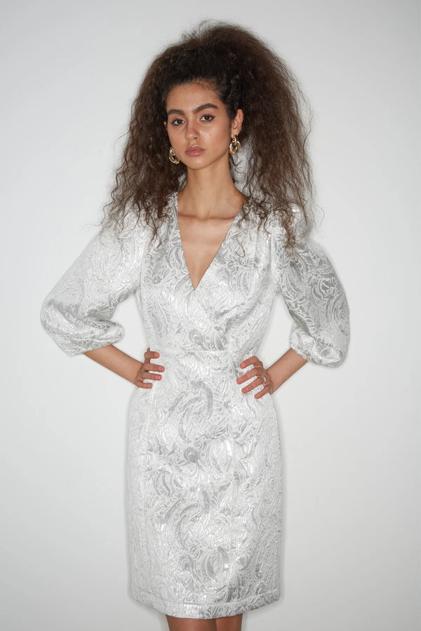 MacluarBBFlorine dress (White/Silver)