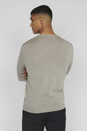 Margrate Merino Pullover - Elephant Skin Melange Matinique