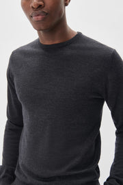 Margrate Merino Pullover - Dark Grey Melange Matinique