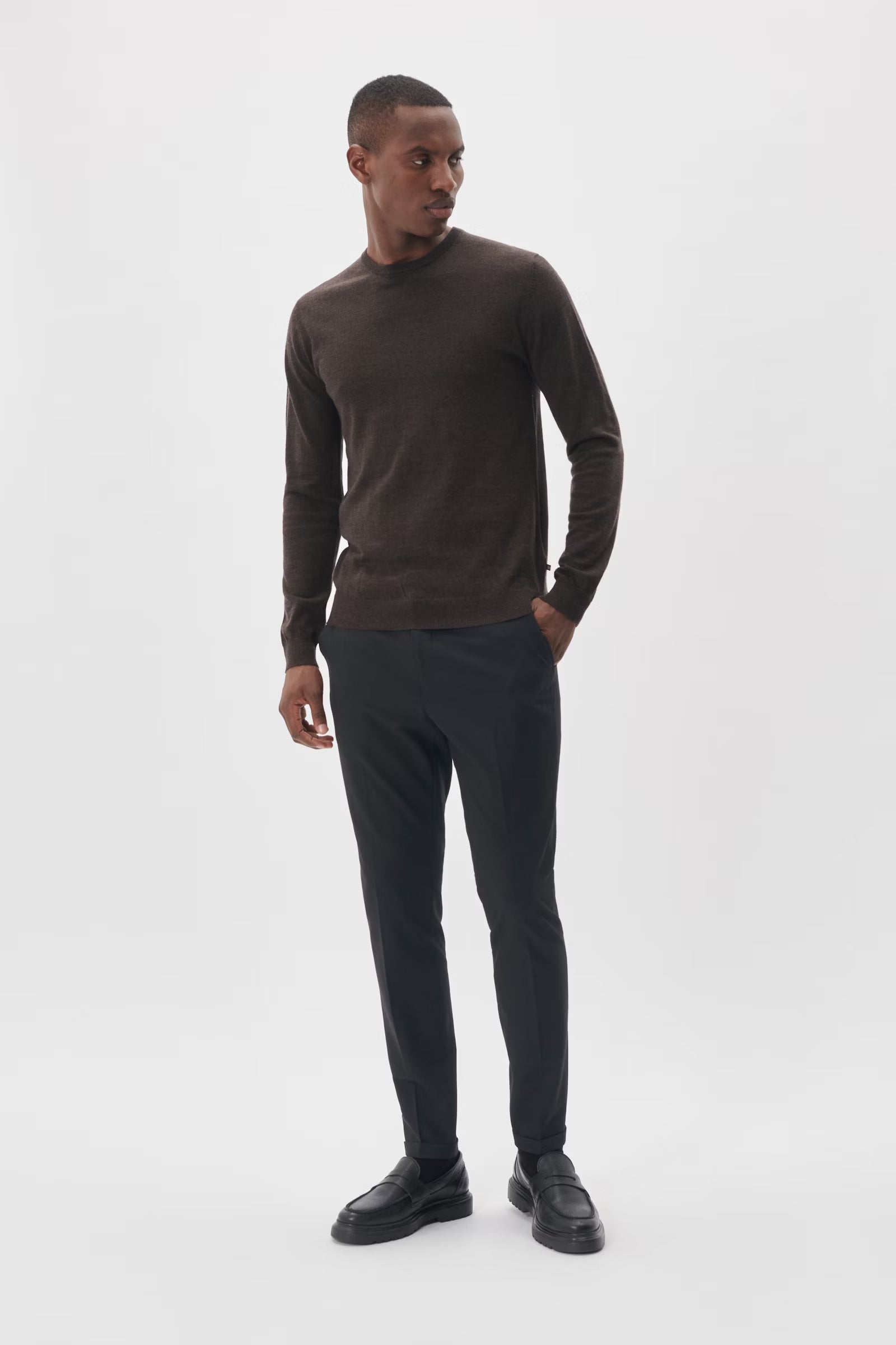 Margrate Merino Pullover - Dark Brown Matinique