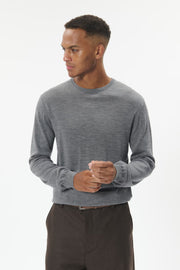 Margrate Merino Pullover - Medium Grey Melange Matinique