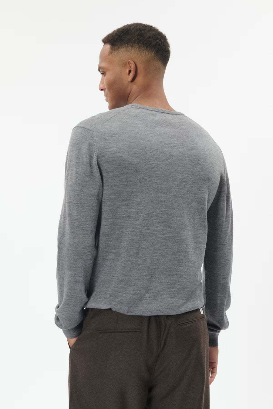 Margrate Merino Pullover - Medium Grey Melange Matinique