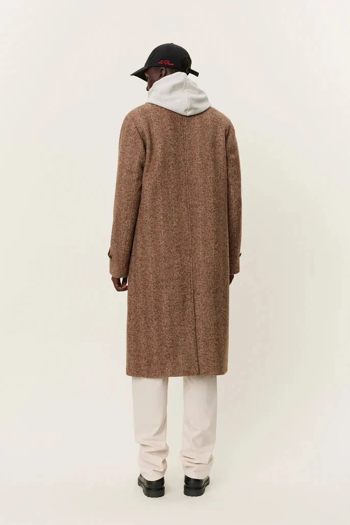 Maximilian Herringbone Wool Coat