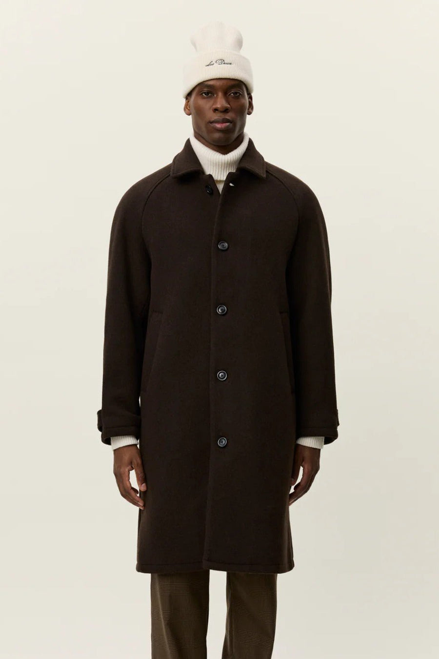 Michael Solid Wool Coat - Delicioso Les Deux