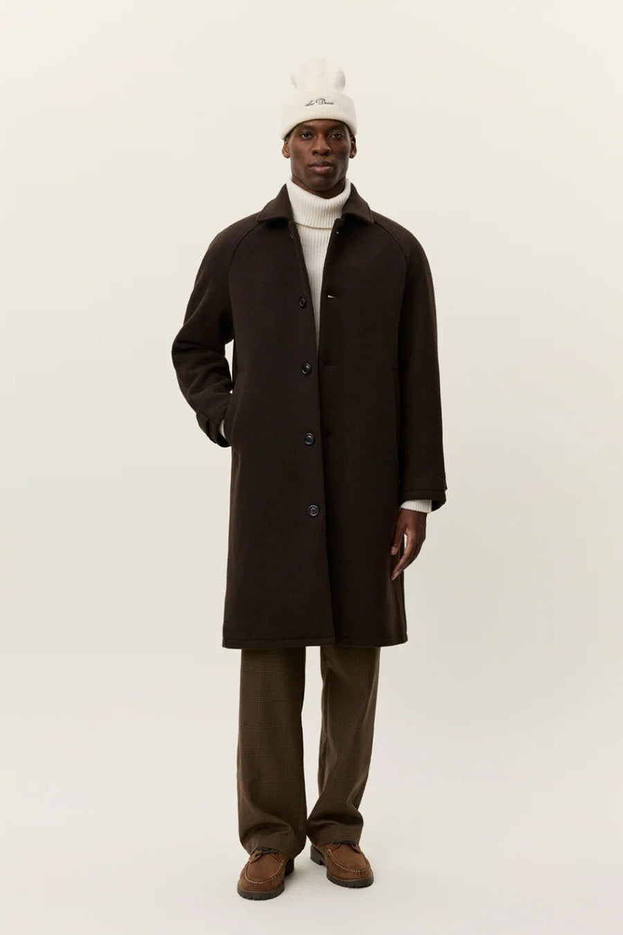 Michael Solid Wool Coat - Delicioso Les Deux