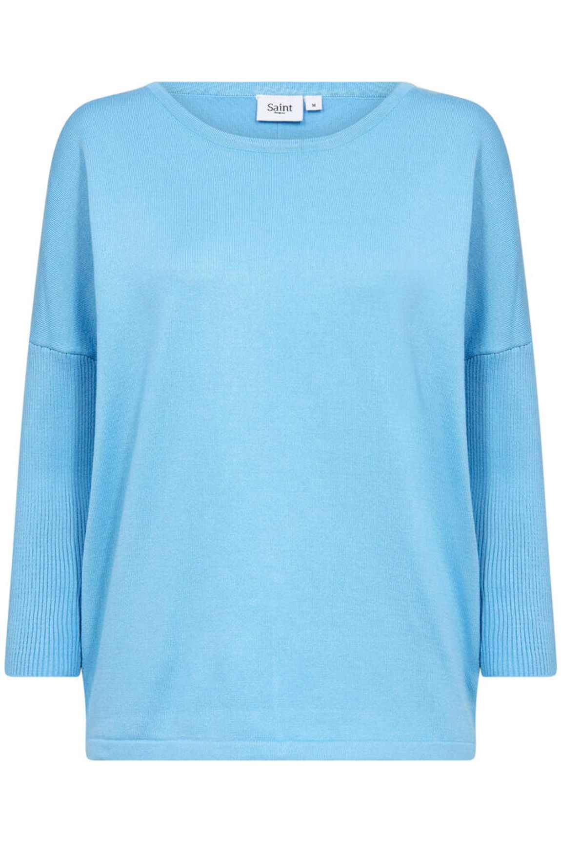 MilaSZ R-Neck Pullover - Ethereal Blue Saint Tropez