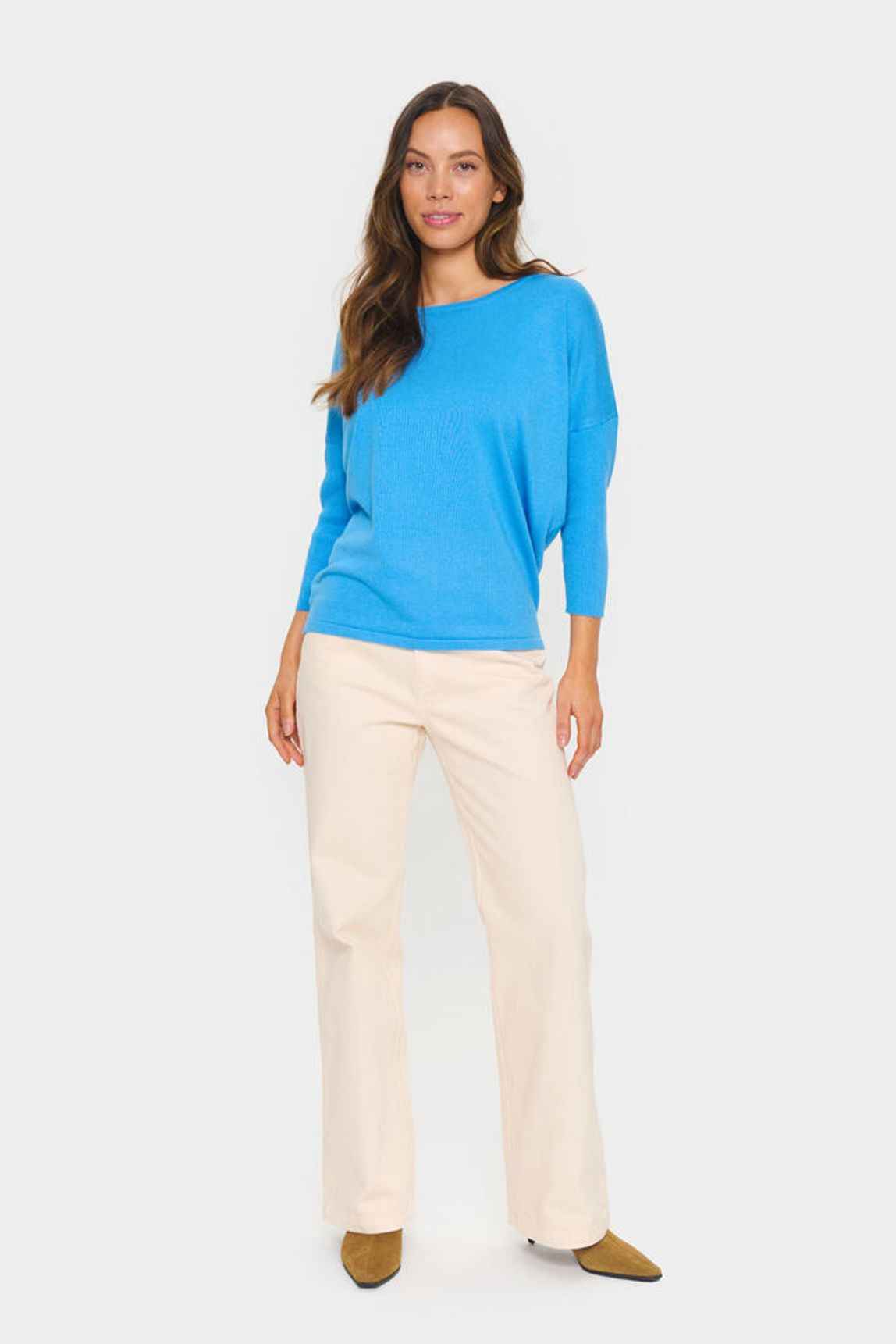 MilaSZ R-Neck Pullover - All Aboard Blue Saint Tropez