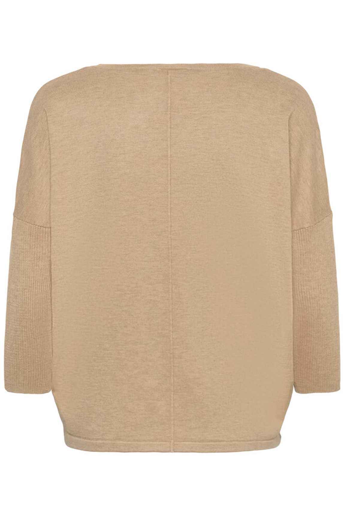 MilaSZ R-Neck Pullover - Amphora Melange Brown Saint Tropez