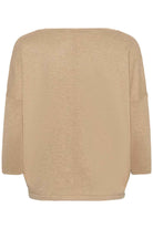 MilaSZ R-Neck Pullover - Amphora Melange Brown Saint Tropez