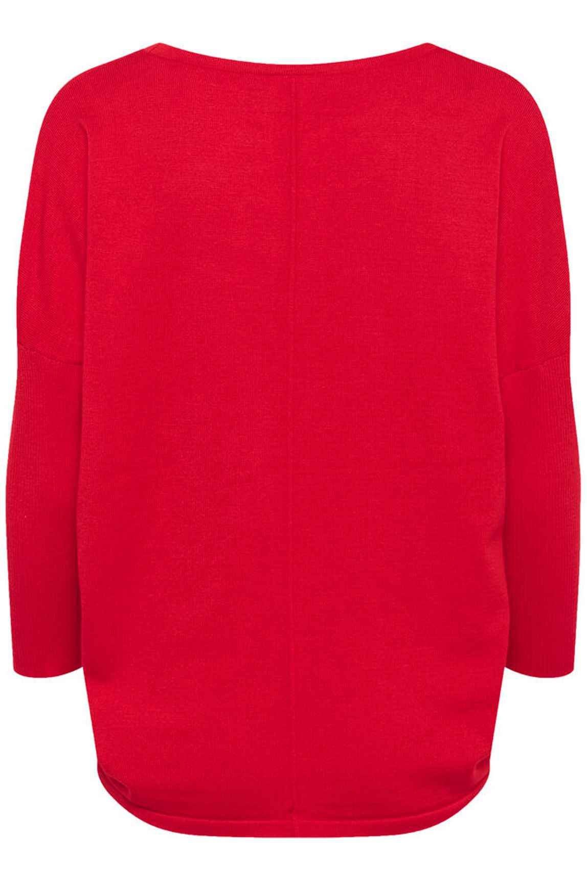 MilaSZ R-Neck Pullover - Chinese Red Saint Tropez