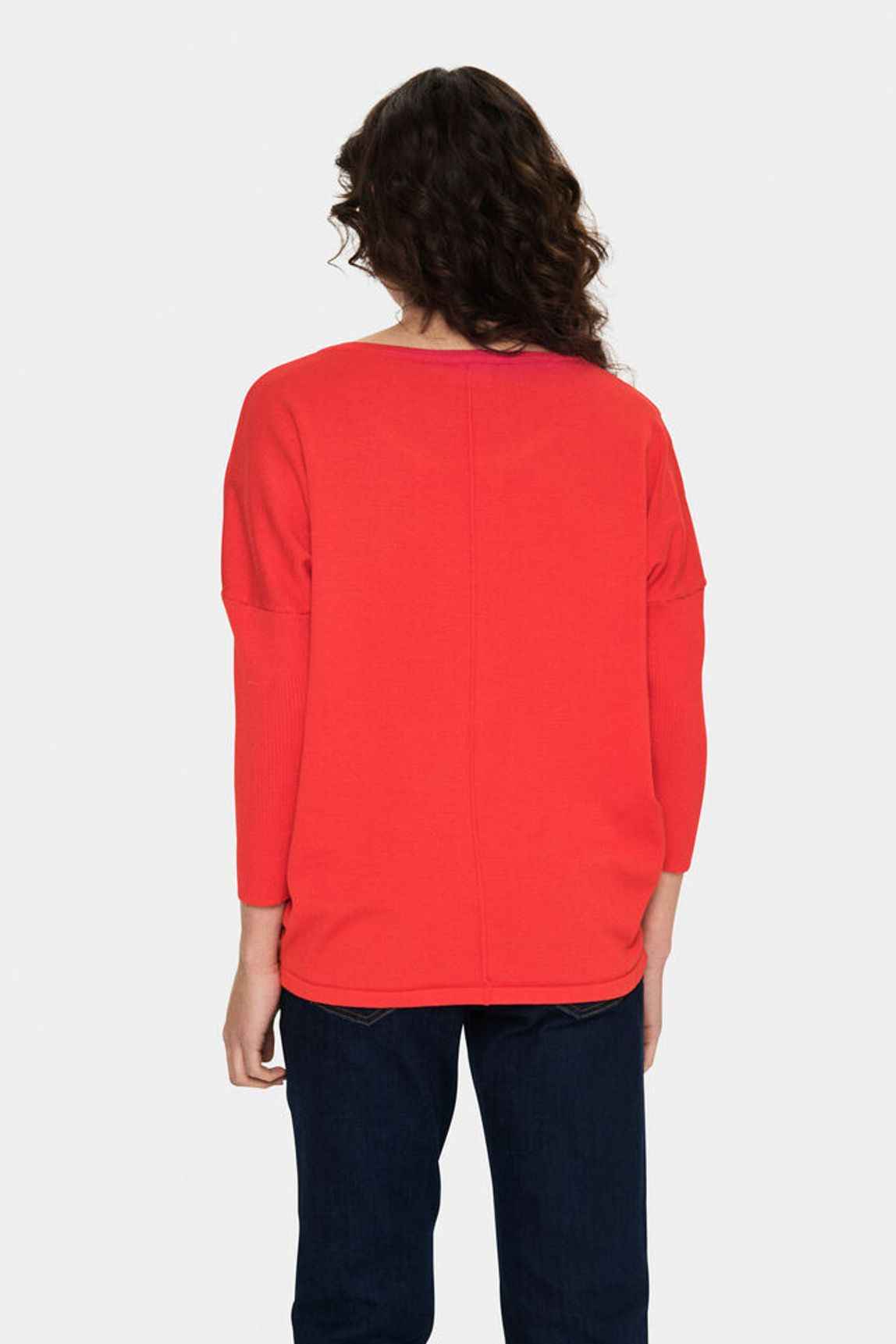 MilaSZ R-Neck Pullover - Flame Scarlet Saint Tropez