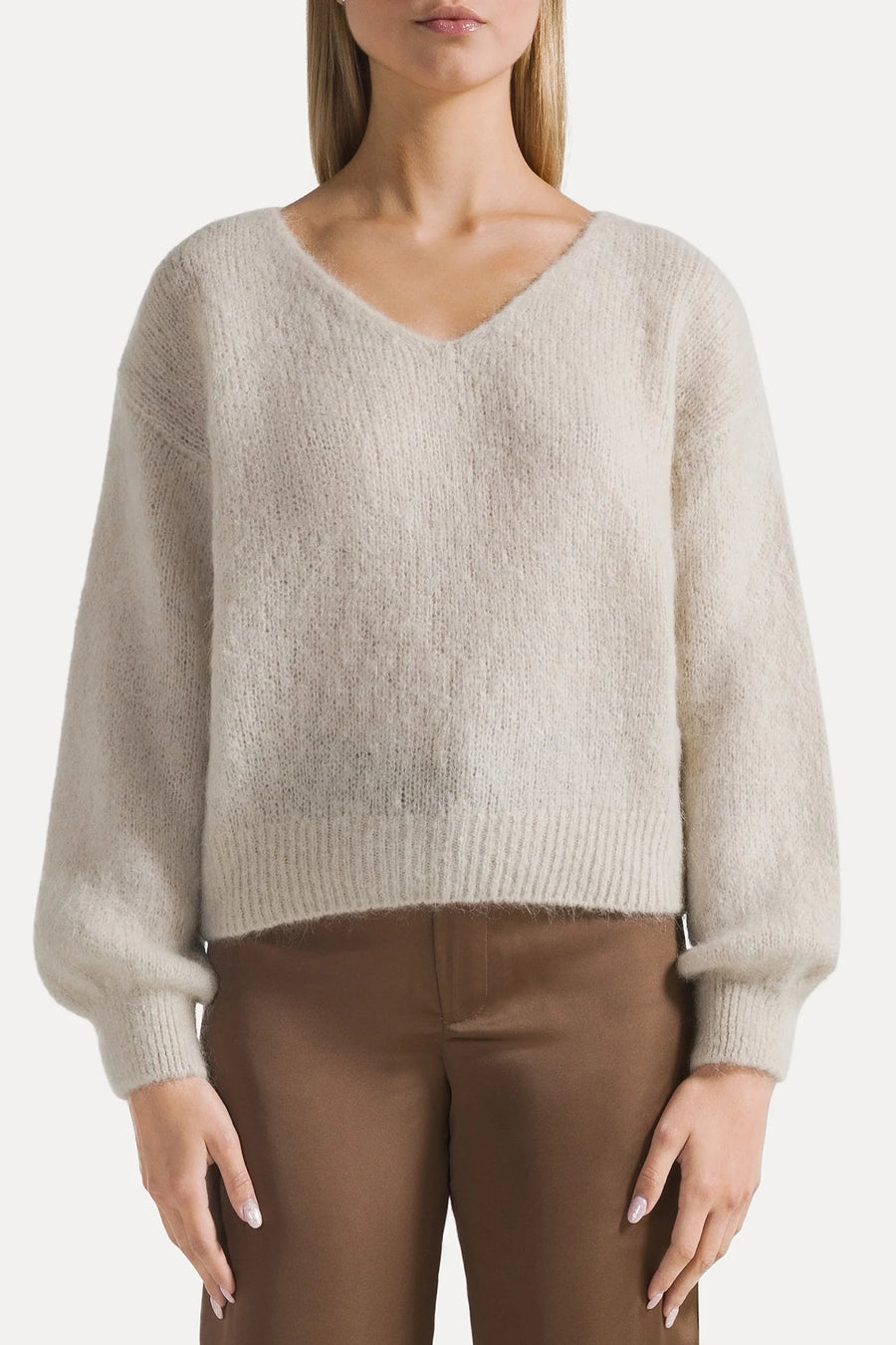 Milana LS Alpaca Knit - Beige Americandreams