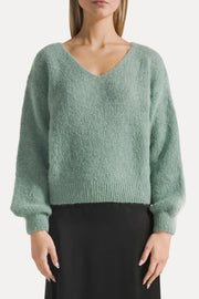 Milana LS Alpaca Knit - Dusty green Americandreams