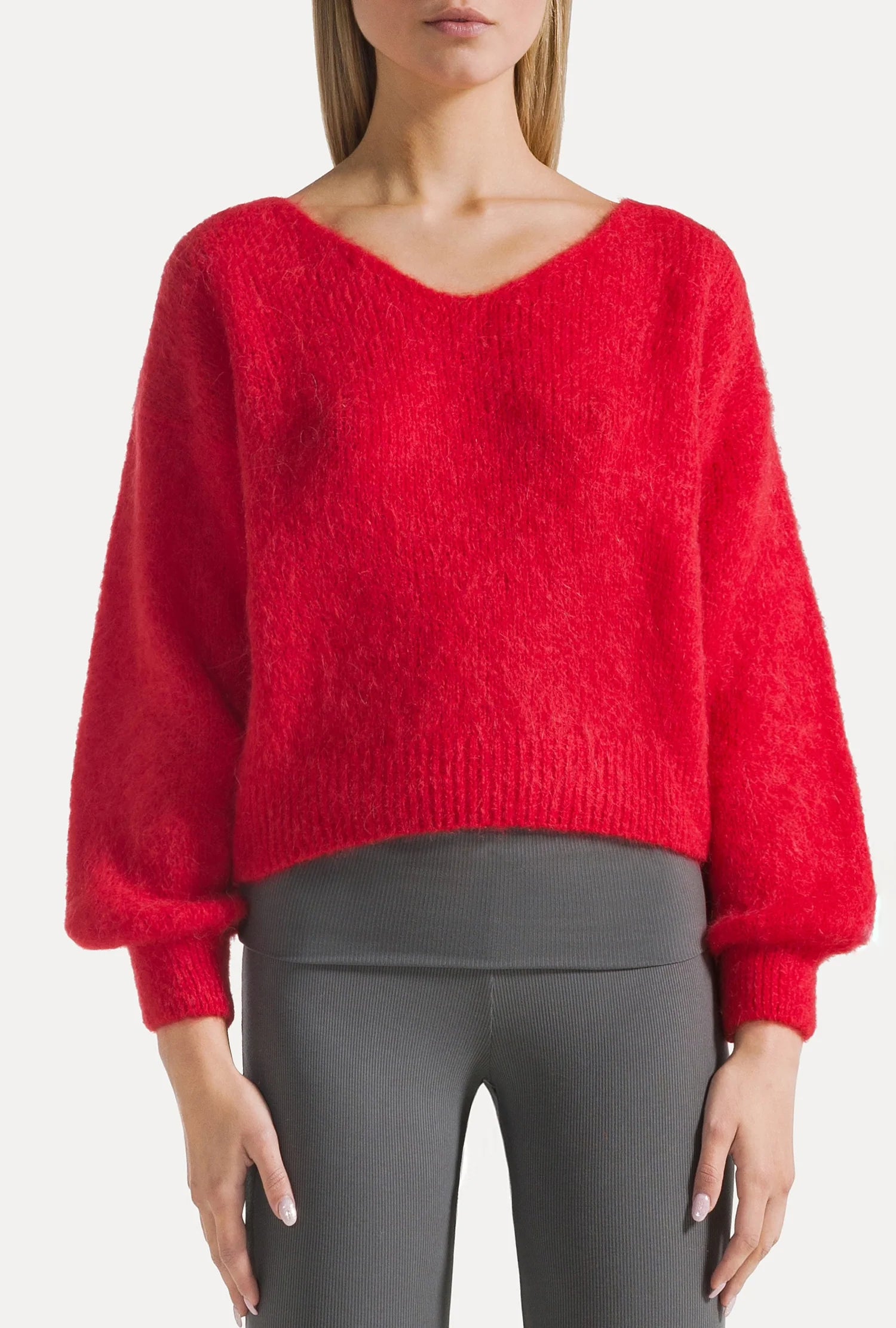 Milana LS Alpaca Knit - Lipstick red Americandreams