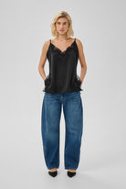 MWBrenda Lace Long Top - Black
