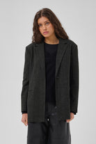 MWLayla Blazer - Dark Grey Melange