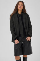 MWLayla Blazer - Dark Grey Melange