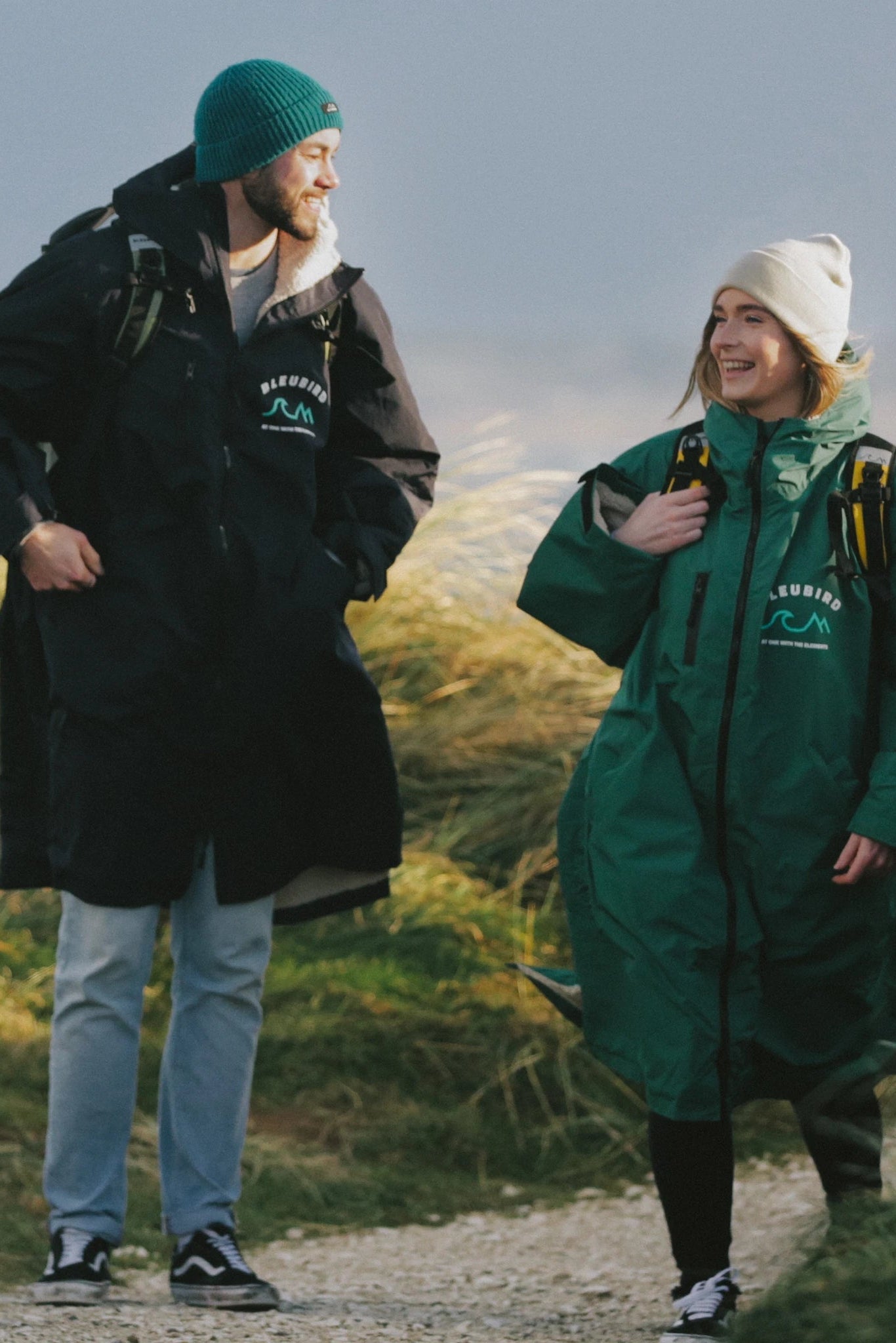Nordic Robe Green muuttamisviitta huppu päässä - Bleubird