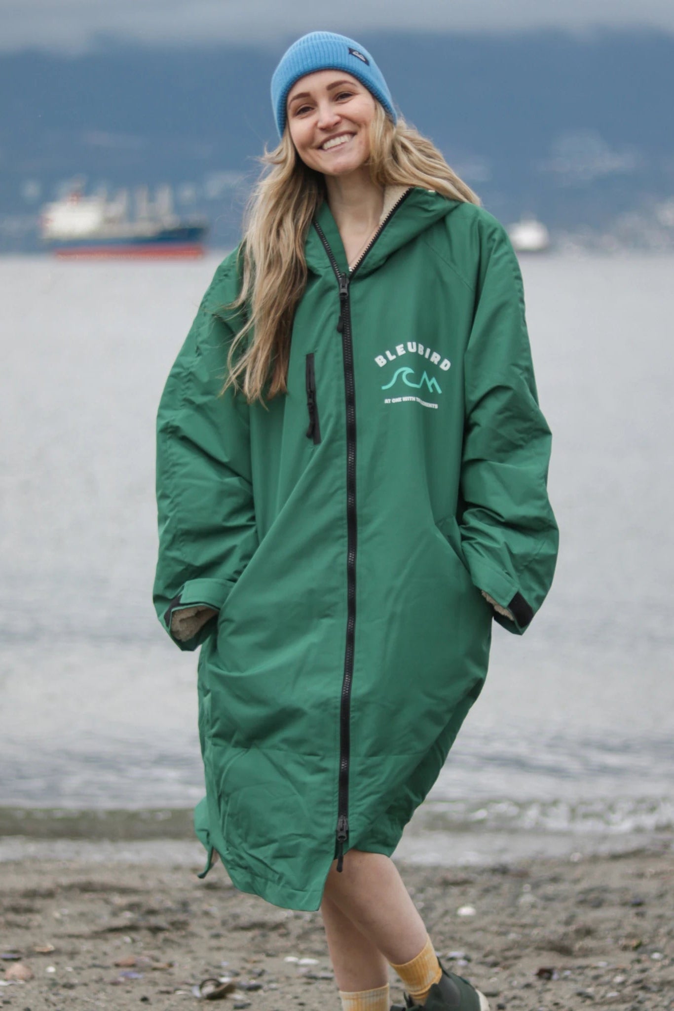 Nordic Robe Green muuttamisviitta yksityiskohta - Bleubird