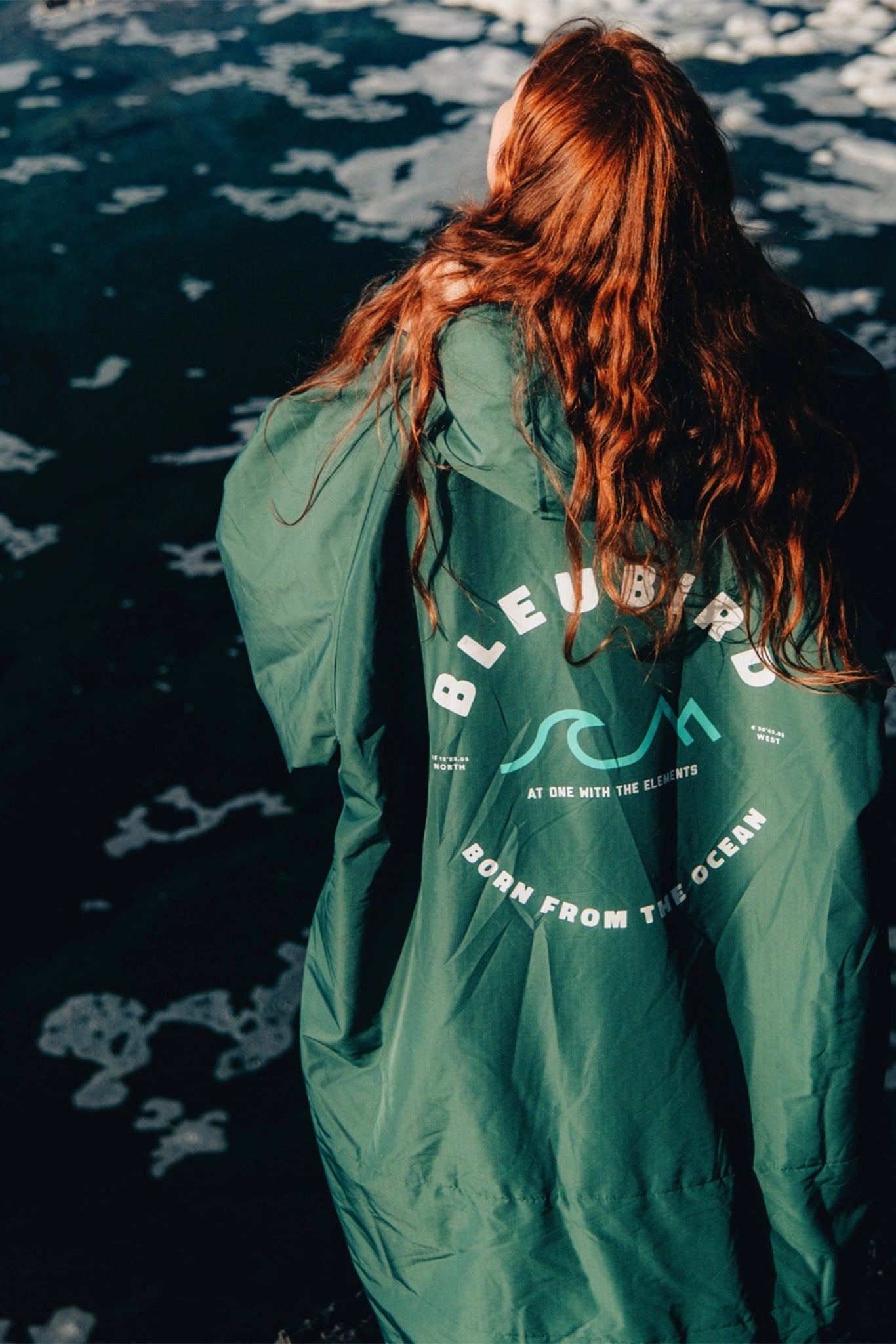 Nordic Robe Green muuttamisviitta edestä - Bleubird