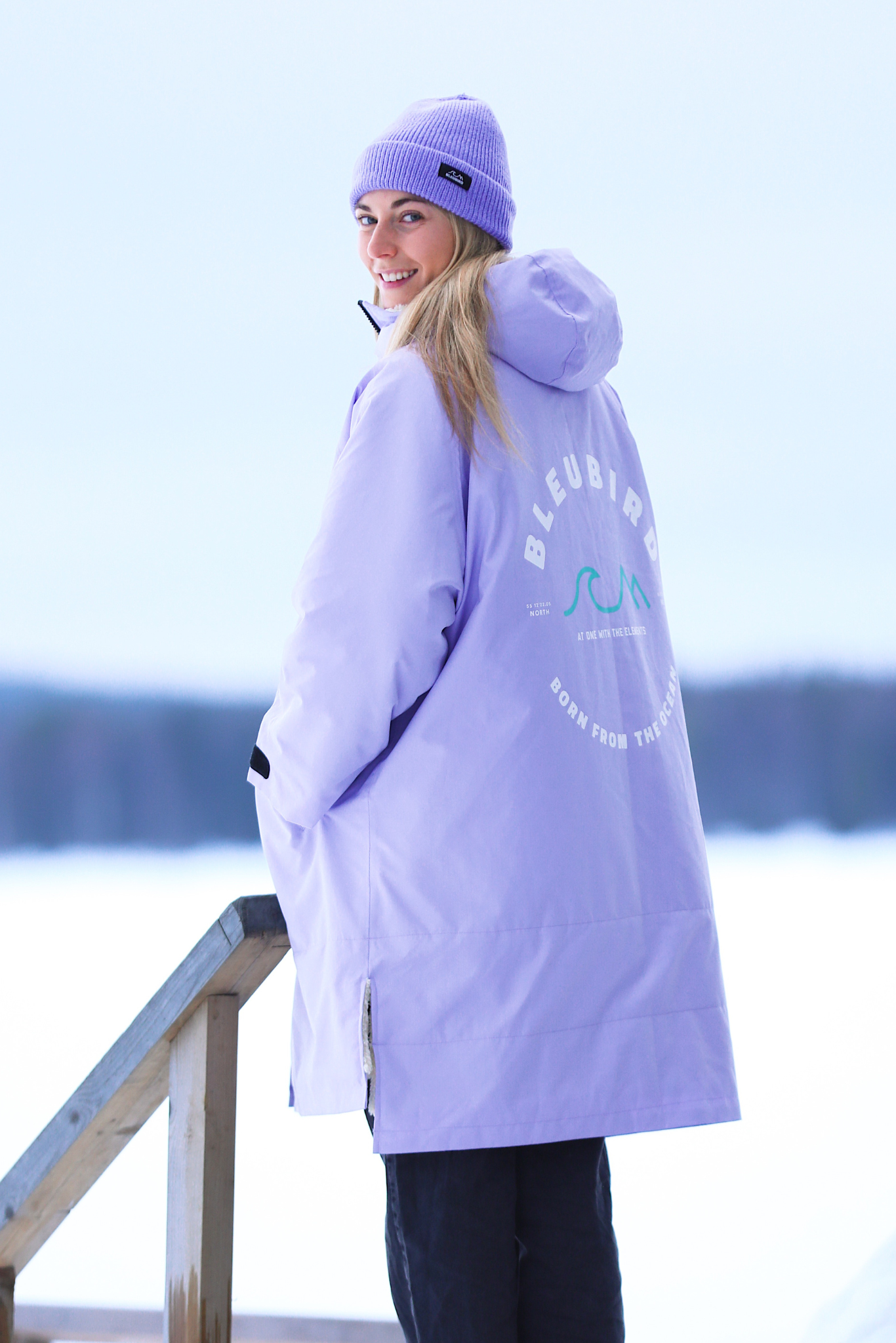 Nordic Robe Lavender muuttamisviitta edestä - Bleubird