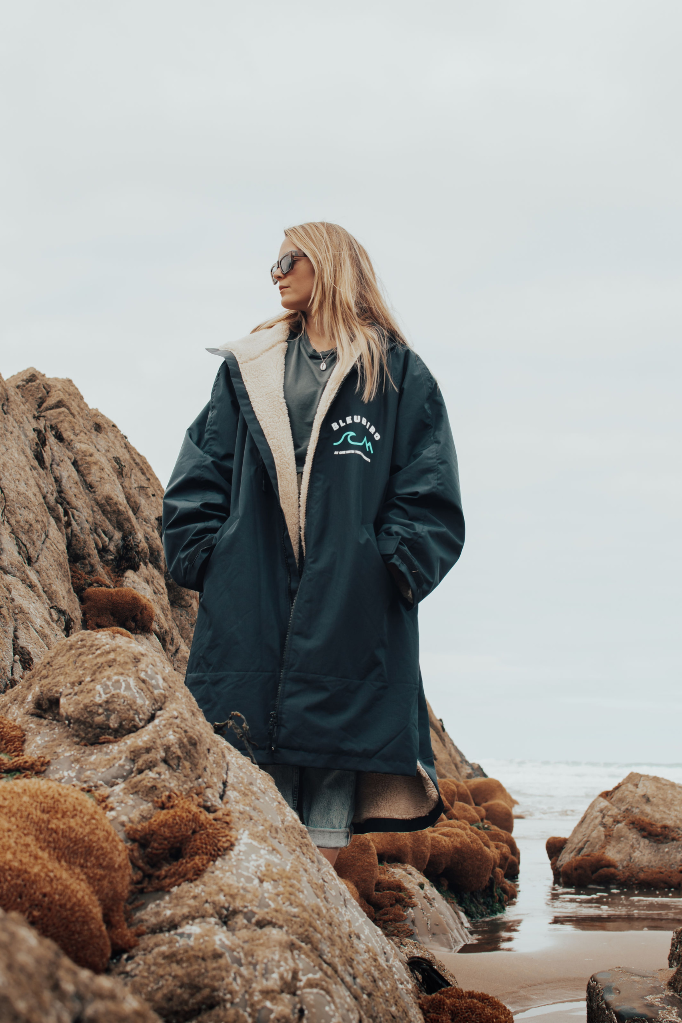 Nordic Robe Navy muuttamisviitta käytössä - Bleubird