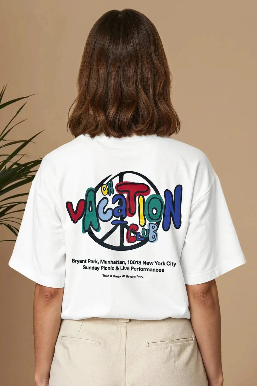 NYC Manhattan T-Shirt - White On Vacation