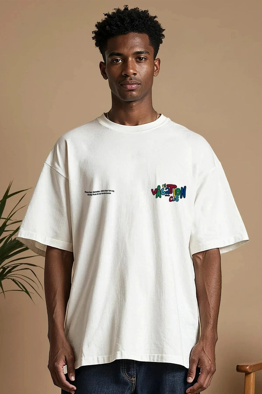 NYC Manhattan T-Shirt - White On Vacation