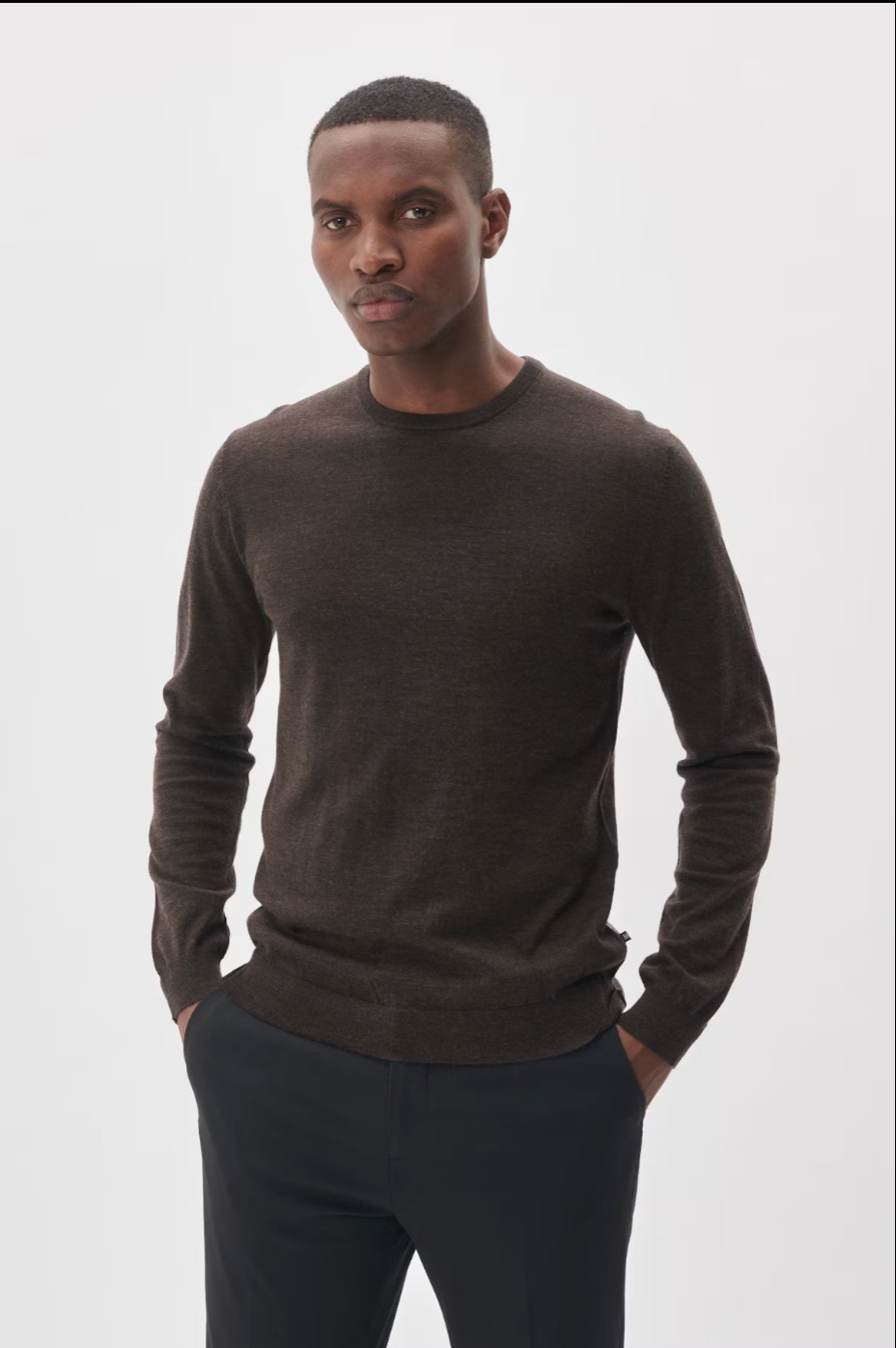 Margrate Merino Pullover - Dark Brown Matinique