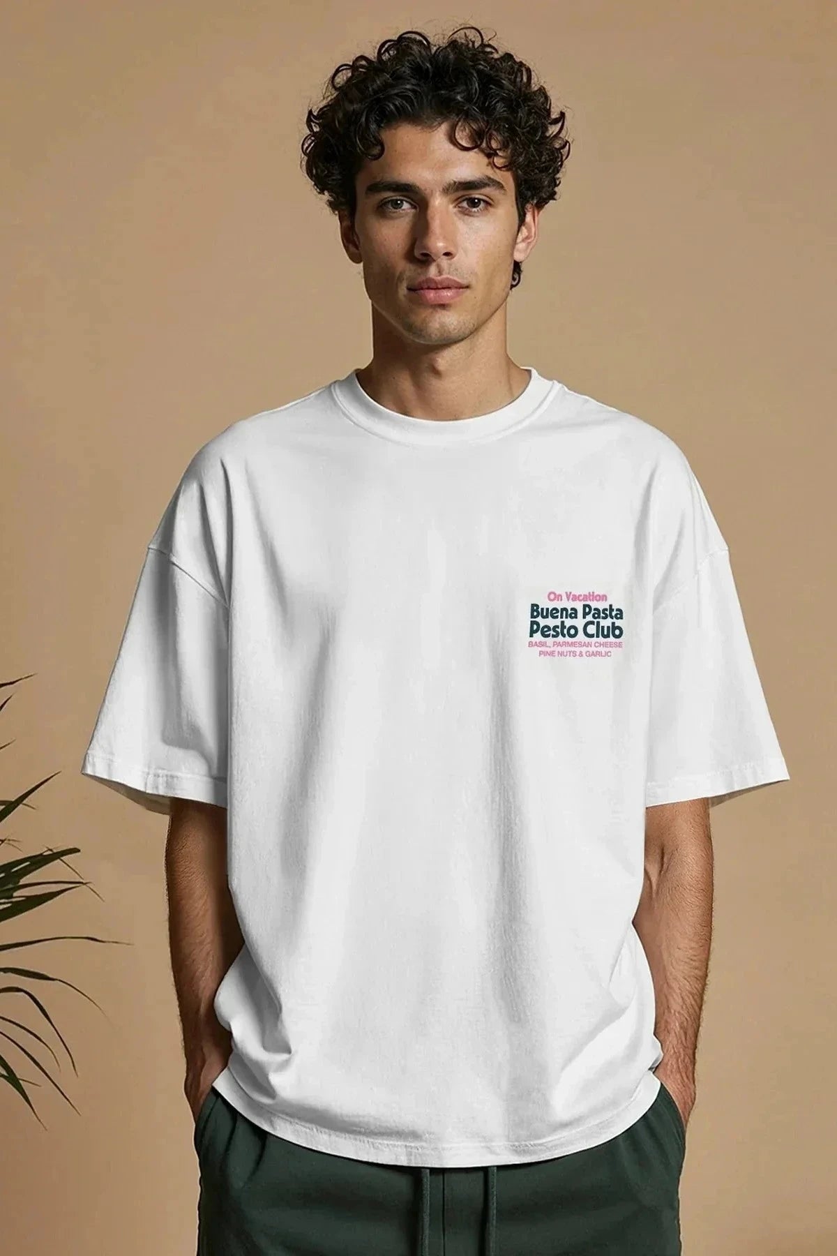 Pesto Club T-Shirt - White On Vacation