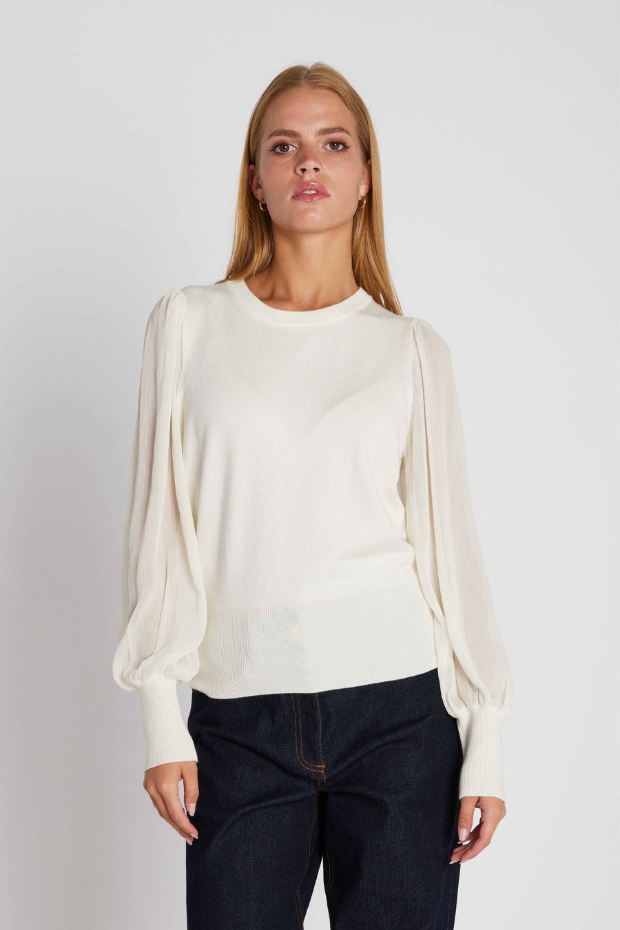 RDFKatrica knit blouse - White Rue de Femme
