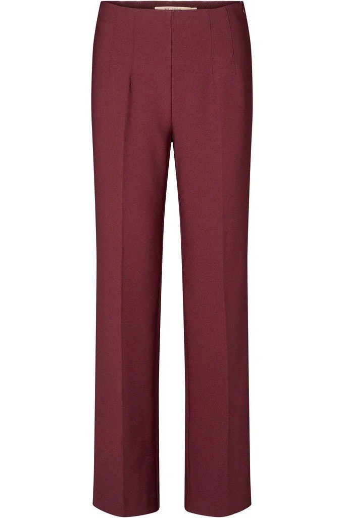 RDFComfyOlana wide pants - Wine Rue de Femme