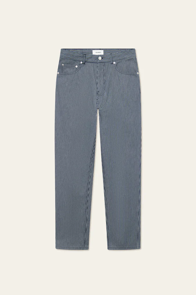 Ryder Stripe Pants - Navy/Ivory Les Deux