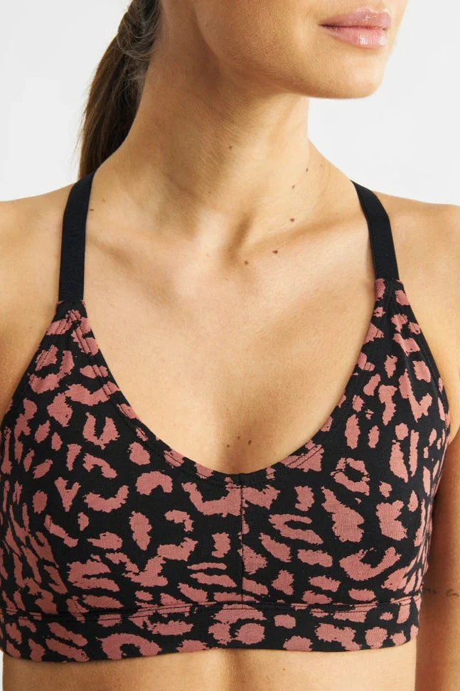 Soft Bra Junsele Leopard Terracotta Red Dedicated