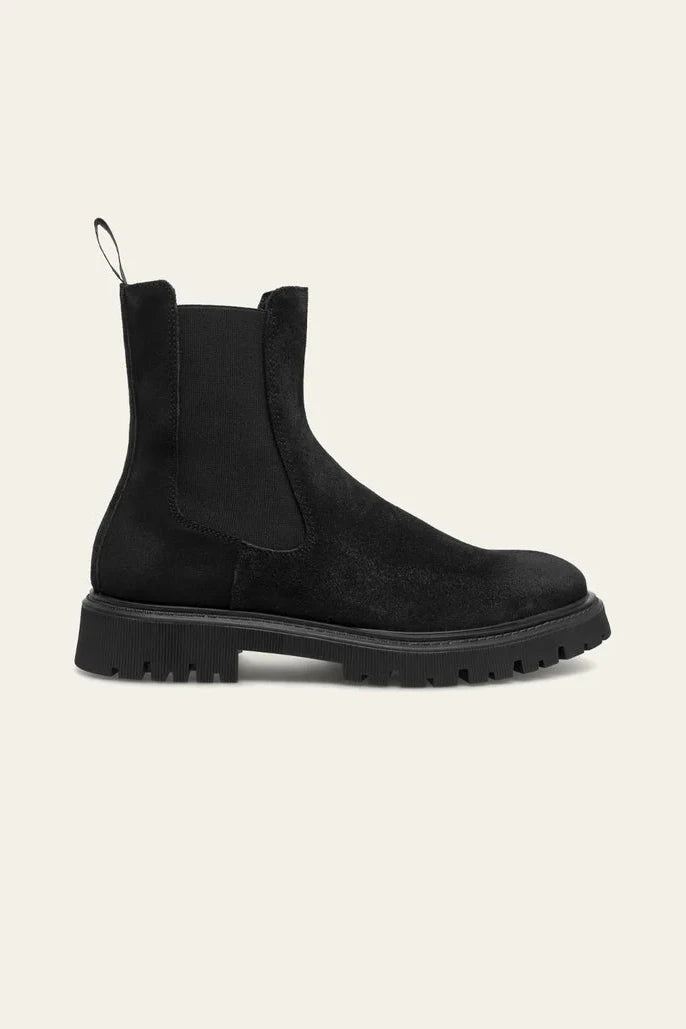 Tatum Suede Chelsea Boot Black