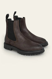 Tatum Suede Chelsea Boot Dark Brown