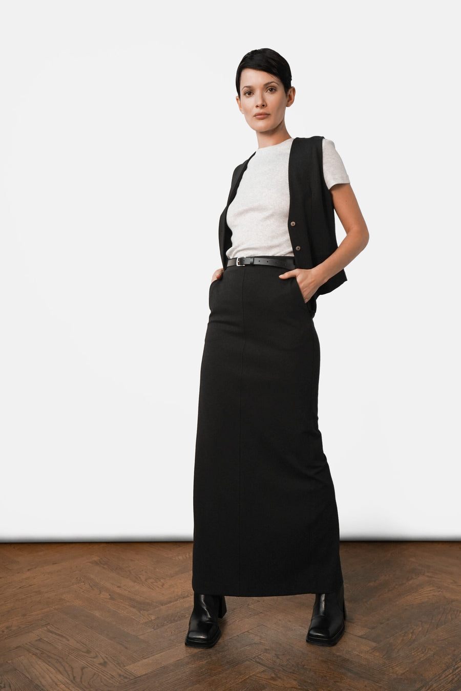 Tilde Maxi Skirt - Black Residus