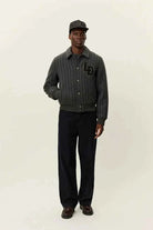 Varsity Pinstripe Wool Jacket Les Deux