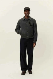 Varsity Pinstripe Wool Jacket Les Deux