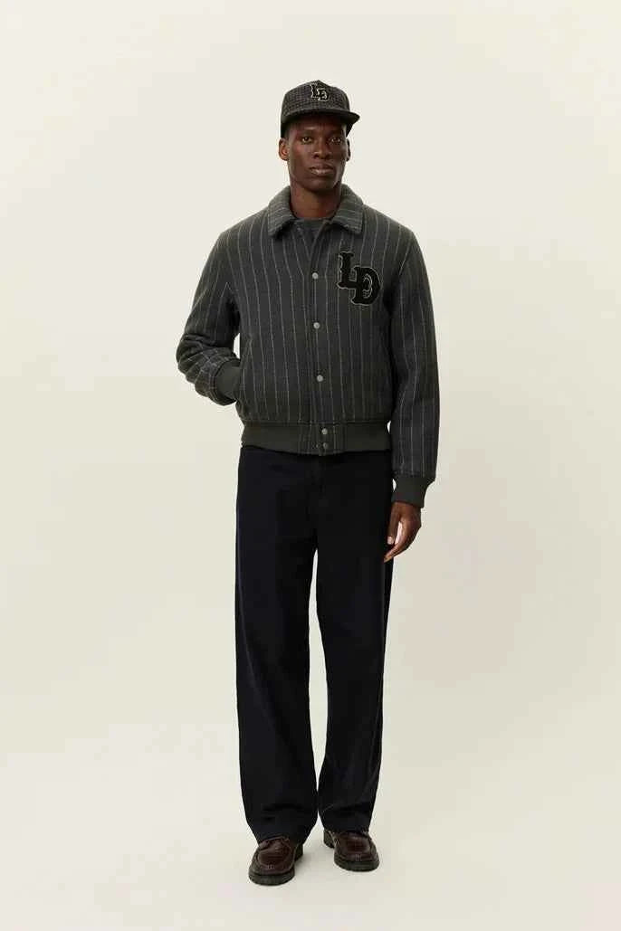 Varsity Pinstripe Wool Jacket Les Deux