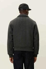 Varsity Pinstripe Wool Jacket Les Deux