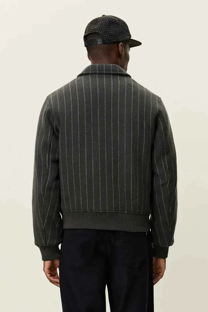Varsity Pinstripe Wool Jacket Les Deux