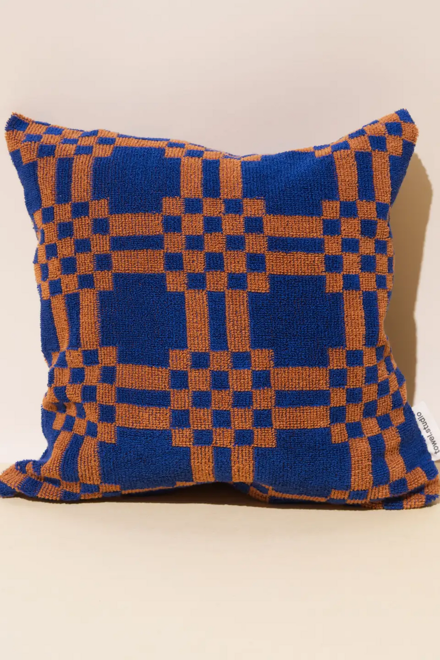 Weave Throw Pillow | Azure & Chestnut towel.studio