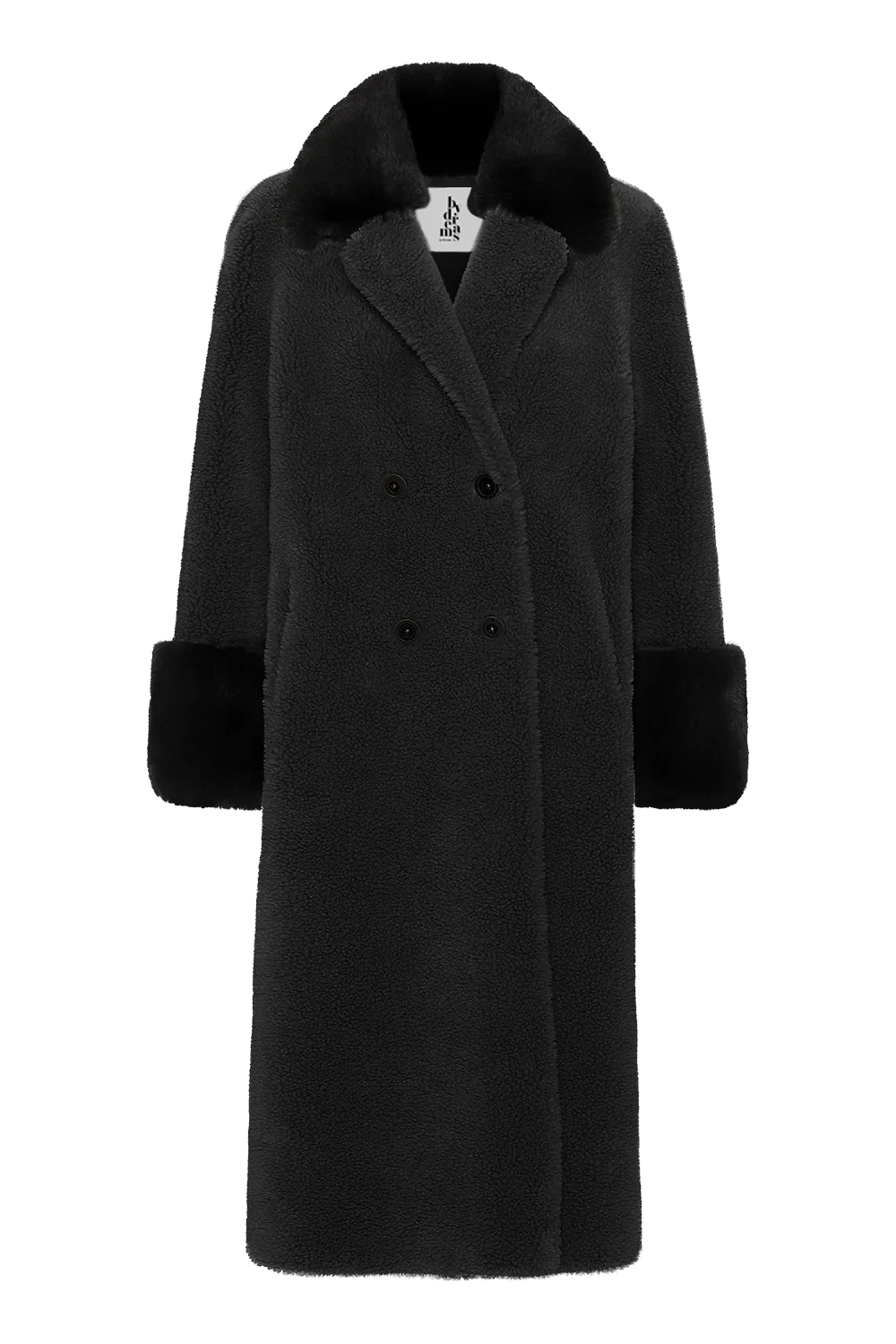 Fiona Wool Coat Long Black Americandreams