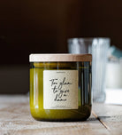 Scented candle | Too Glam To Give A Damn | From wine bottle Happysoy