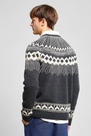 Malung Fair Isle Dark Grey Melange